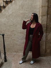 Manteau Ada bordeaux