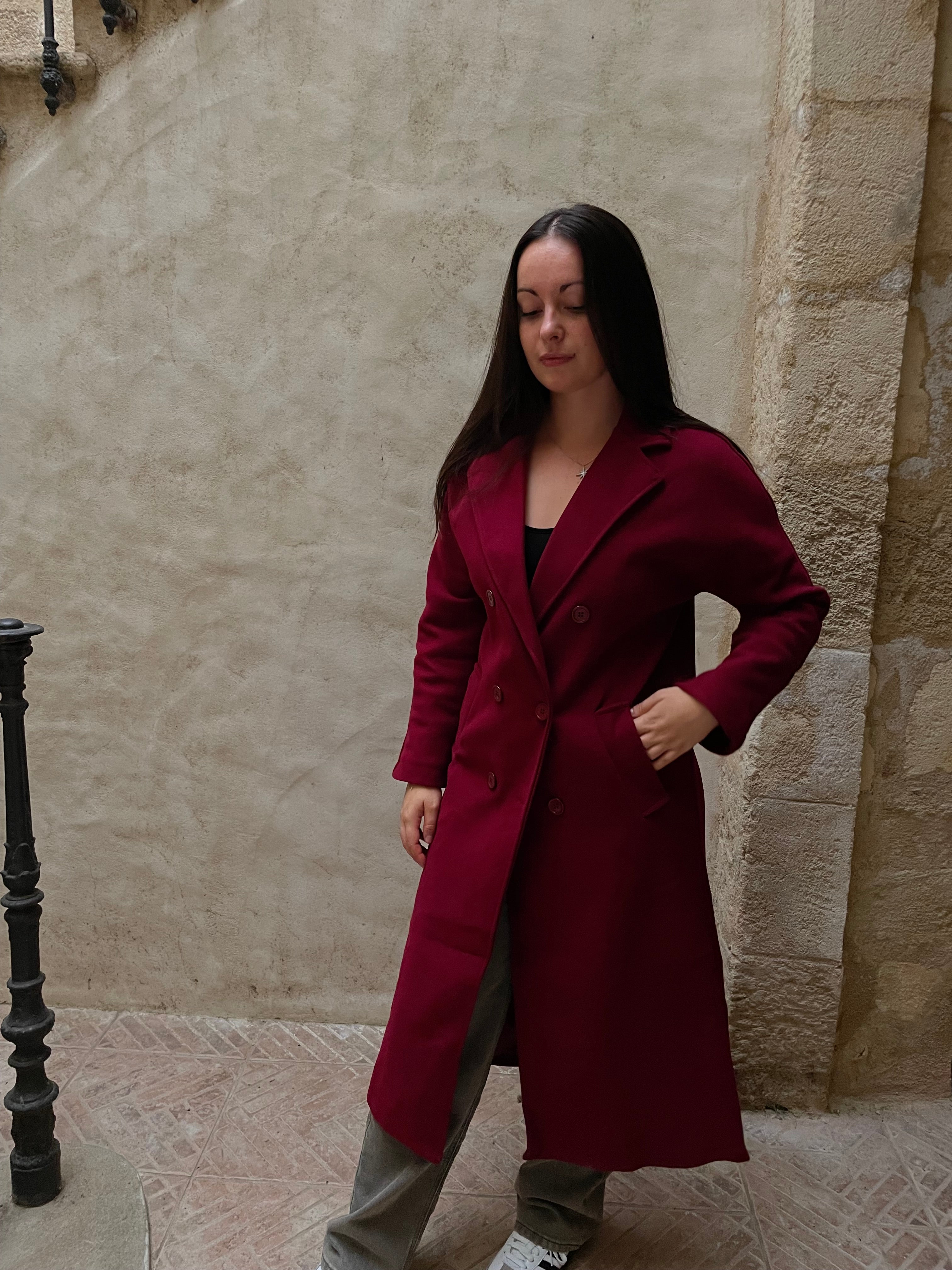 Manteau Ada bordeaux